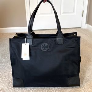 NWT Tory Burch Ella Packable Tote - Black